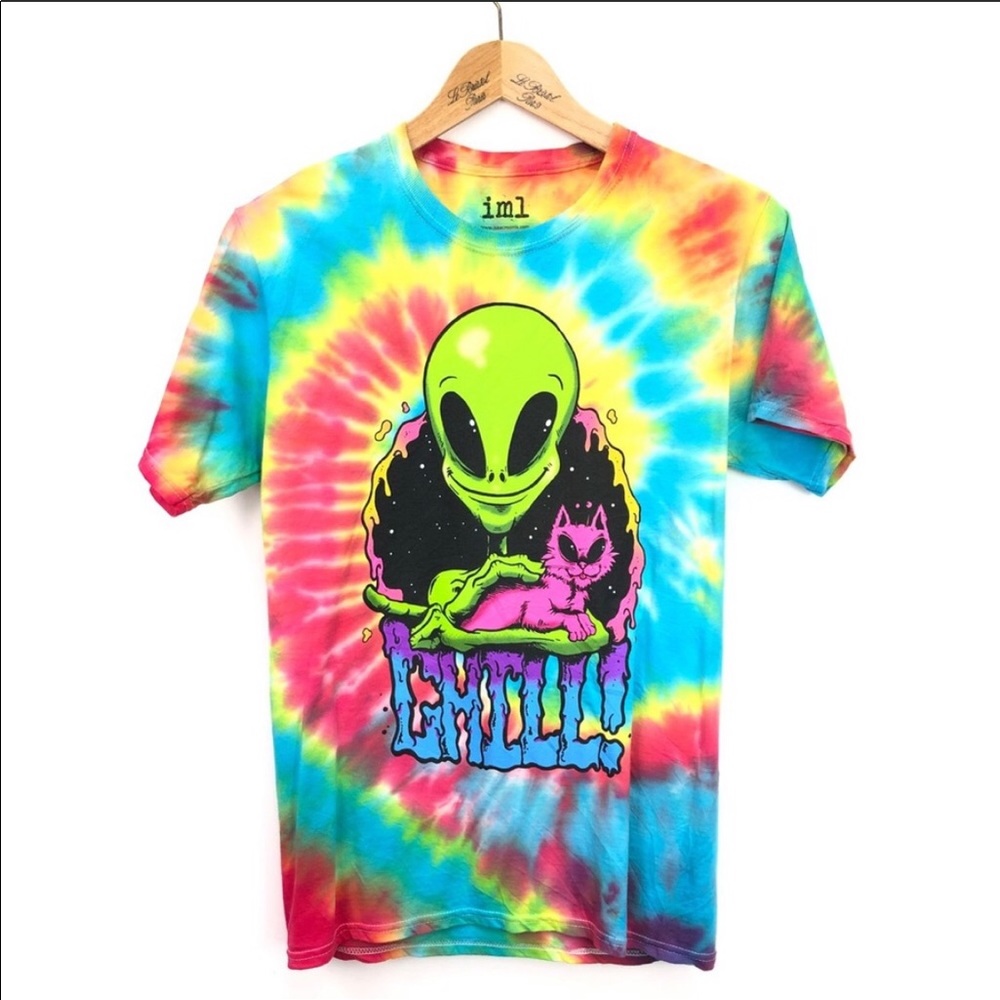 Tie Dye Alien Chill Shirt